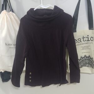 Cyrus Women's Cowl Neck Sweater in Rich Plum